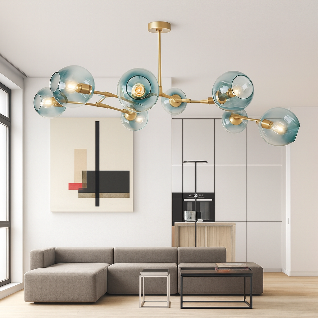 Люстра Glass Gold Blue Domosvet Design 25103-244201
