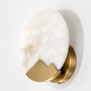 Настінний білий світильник з мармуру з золотим декором Gold + White Marble Moonlight 260866-100008553