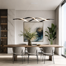 Люстра підвісна чорна L-100 см / L-120 см Led 38W / 46W Black Gemo Wave 260518-100007925