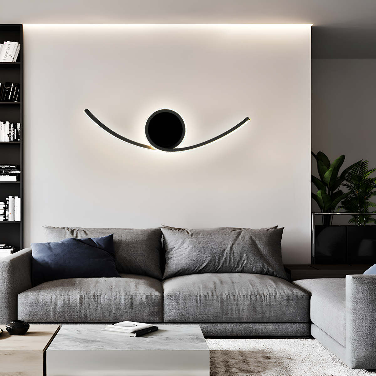 Бра Eclipse Black + White L-52cm 12W 5000K 250576-100004692
