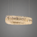 Люстра хромована підвісна з асиметричним кришталевим плафоном D - 75 cm Led 80W Chrome Crystal Shape 260522-100008017