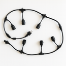Гірлянда вулична чорна під лампи на підвісці 10м E27х10 Black Garland Retro hang 251062-100006412