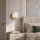 Настінний білий світильник з мармуру з золотим декором Gold + White Marble Moonlight 260866-100008553