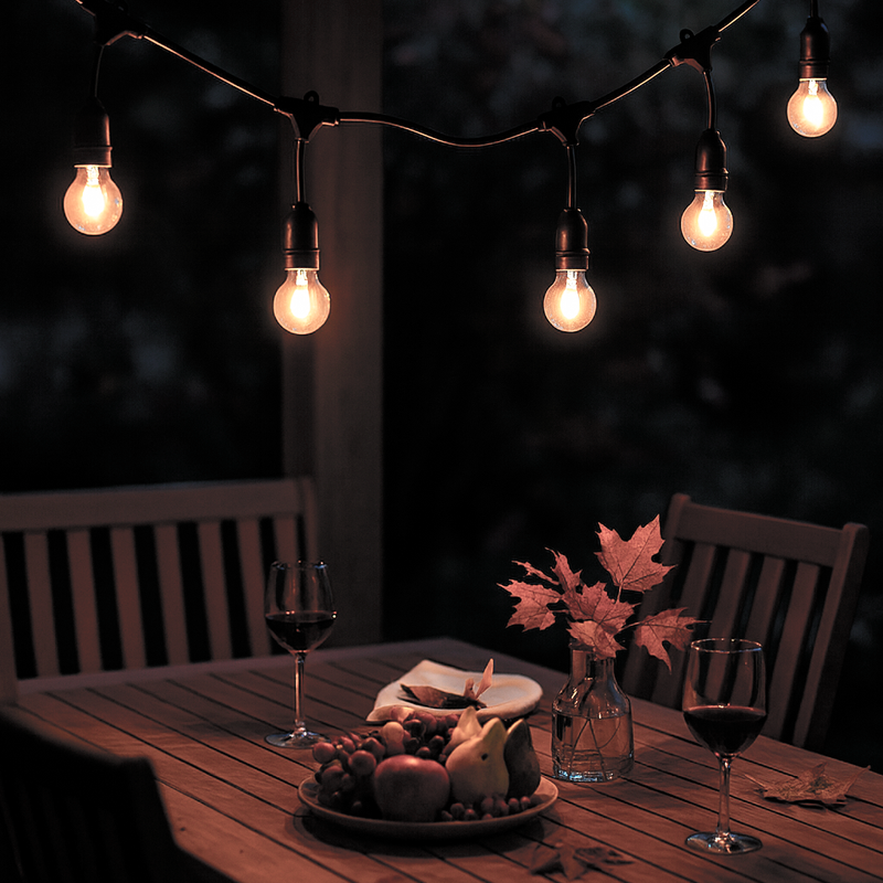 Гірлянда вулична чорна під лампи на підвісці 10м E27х10 Black Garland Retro hang 251062-100006412