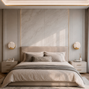 Настінний білий світильник з мармуру з золотим декором Gold + White Marble Moonlight 260866-100008553