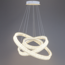 Люстра біла кільцева потрійна з рель'єфним плафоном D-80+60+40 cm Led 104W White Simple Ice 251235-100006817