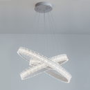 Люстра біла кільцева потрійна з рель'єфним плафоном D-80+60+40 cm Led 104W White Simple Ice 251235-100006817
