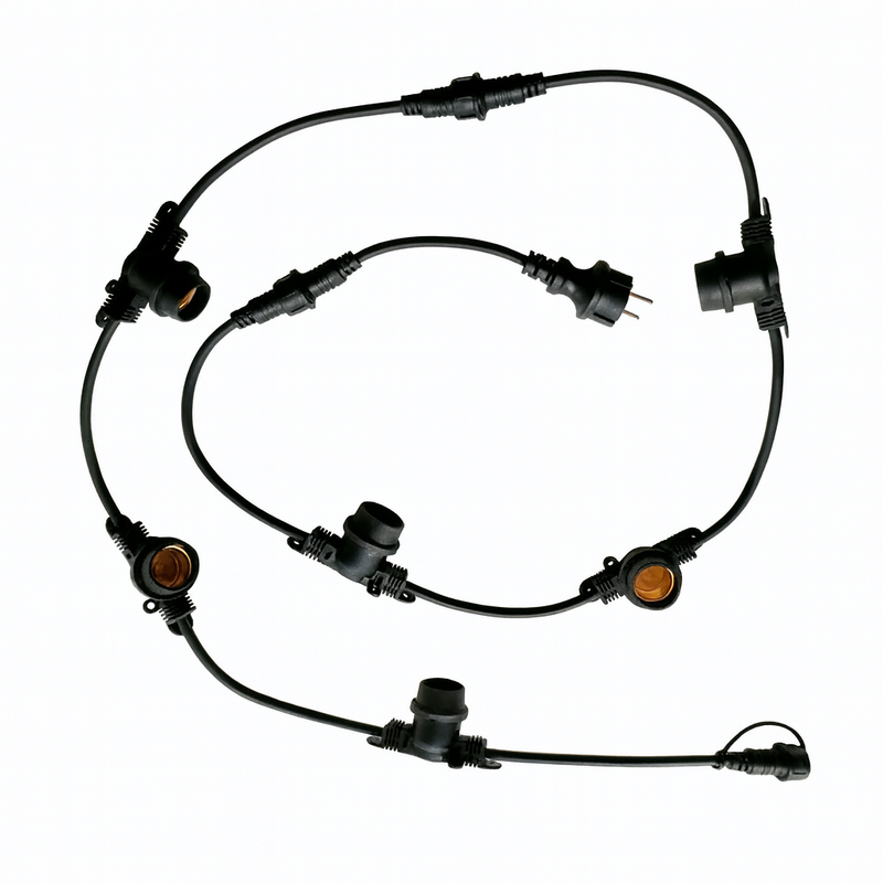 Гірлянда вулична чорна під лампи 10м E27х20 Black Garland Retro 251062-100006416