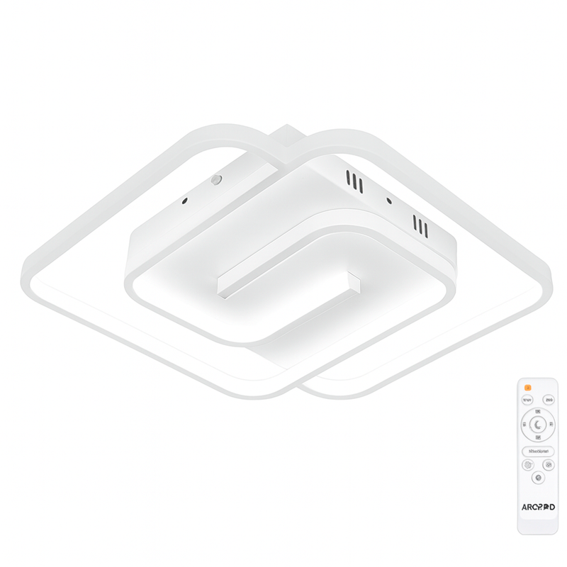 Стельова люстра біла світлодіодна L-42 cm Led 75W White Double Geometry Square 250964-100006155