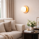 Настінний світильник золотий з білим матовим плафоном D-15 cm G9 Gold + White Ball ceiling 240358-100003127