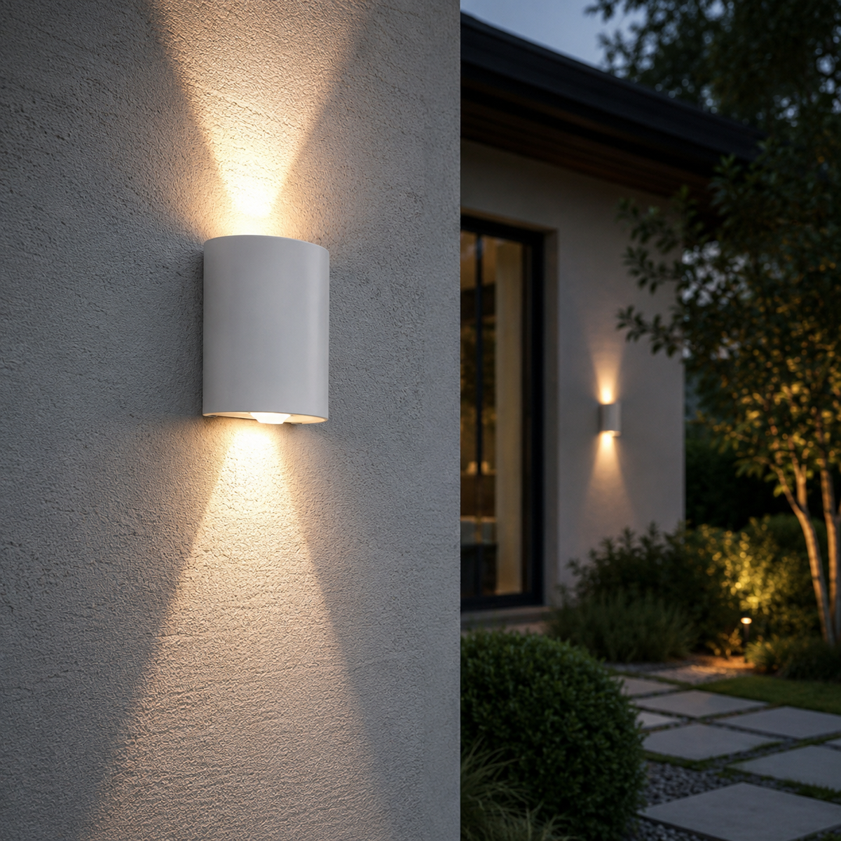 Настінний білий вуличний світильник Led 2W IP54 3000K White Kira 260619-100008188