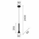 Підвісний світильник чорний Н - 25,5 cm Led 7W 3000K Black Cassey 260940-100008765