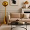 Торшер золотий з плафоном органічної форми H-155 cm E27 Gold Melt plazma floor lamp 250931-100006060