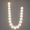 Люстра золота з білими матовими плафонами L-180 /210 /250 /280 /330 cm Led Gold+White Pearls 260118-100007019