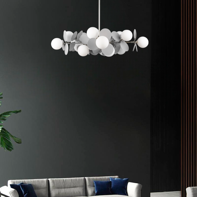 Люстра Fiore E27 Silver + Grey 250419-100004463