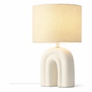Лампа настільна біла з текстильним плафоном H-42 cm E27 White Arcy 260209-100007485