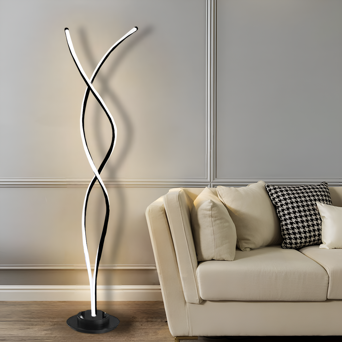Напольний торшер Spiral Black 76W H-145cm 250476-100004513