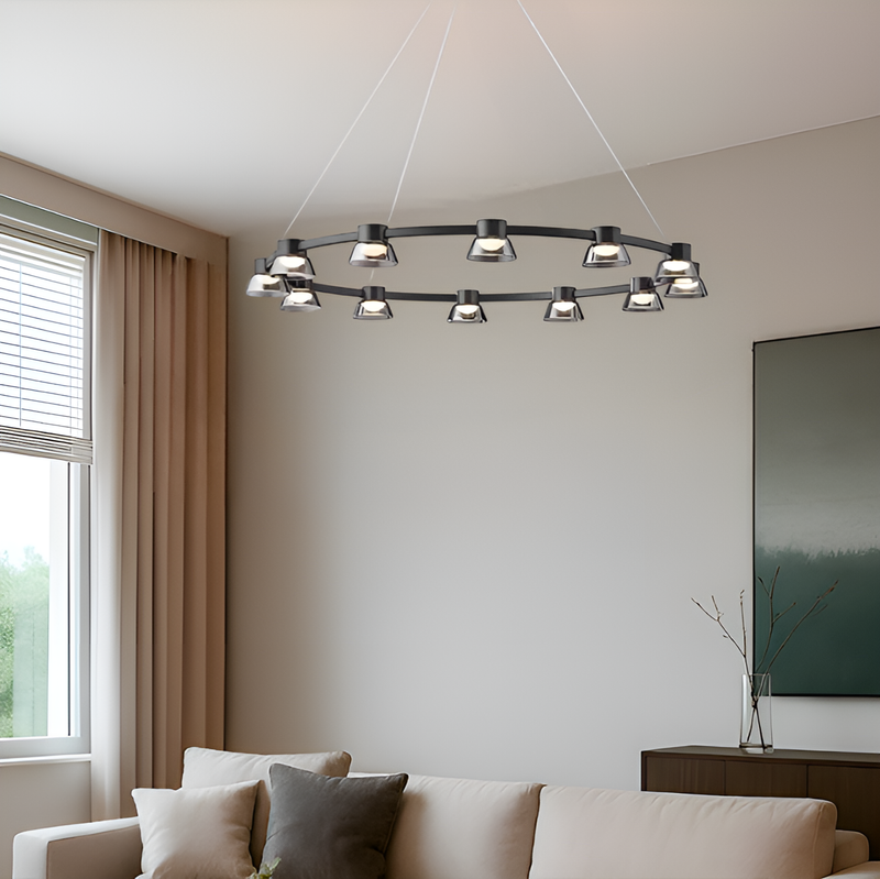 Підвісні світильники Industrial Black + Graphit 3000К-6000К D-60cm Led 12W / D-80cm Led 18W / D-100cm Led 24W 231018-100002689