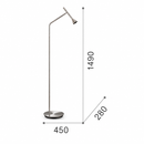Торшер срібний H-151 cm Led 4,5W 3000K Chrome Cassey 260940-100008766