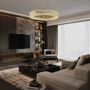 Люстра хромована підвісна з кришталевим плафоном D - 60 cm Led 80W Chrome Crystal Shape 260522-100008027