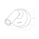 Настінний світильник білий з вимикачем поворотний D-7 cm Led 3W 3000K White Spot 260302-100007600