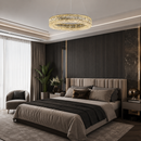 Люстра хромована підвісна з кришталевим плафоном D - 60 cm Led 80W Chrome Crystal Shape 260522-100008027