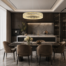 Люстра хромована підвісна з кришталевим плафоном D - 60 cm Led 80W Chrome Crystal Shape 260522-100008027