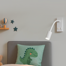 Настінний світильник білий з гнучким спотом та роз'ємами на корпусі USB+TYPE-C Led 5W White Snake wall 250960-100006157