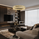 Люстра хромована підвісна з кришталевим плафоном D - 60 cm Led 80W Chrome Crystal Shape 260522-100008027