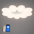 Люстра біла стельова світлодіодна D-53,5 cm/ 66 cm Led 80W / 104W White Flower Air 251031-100006215