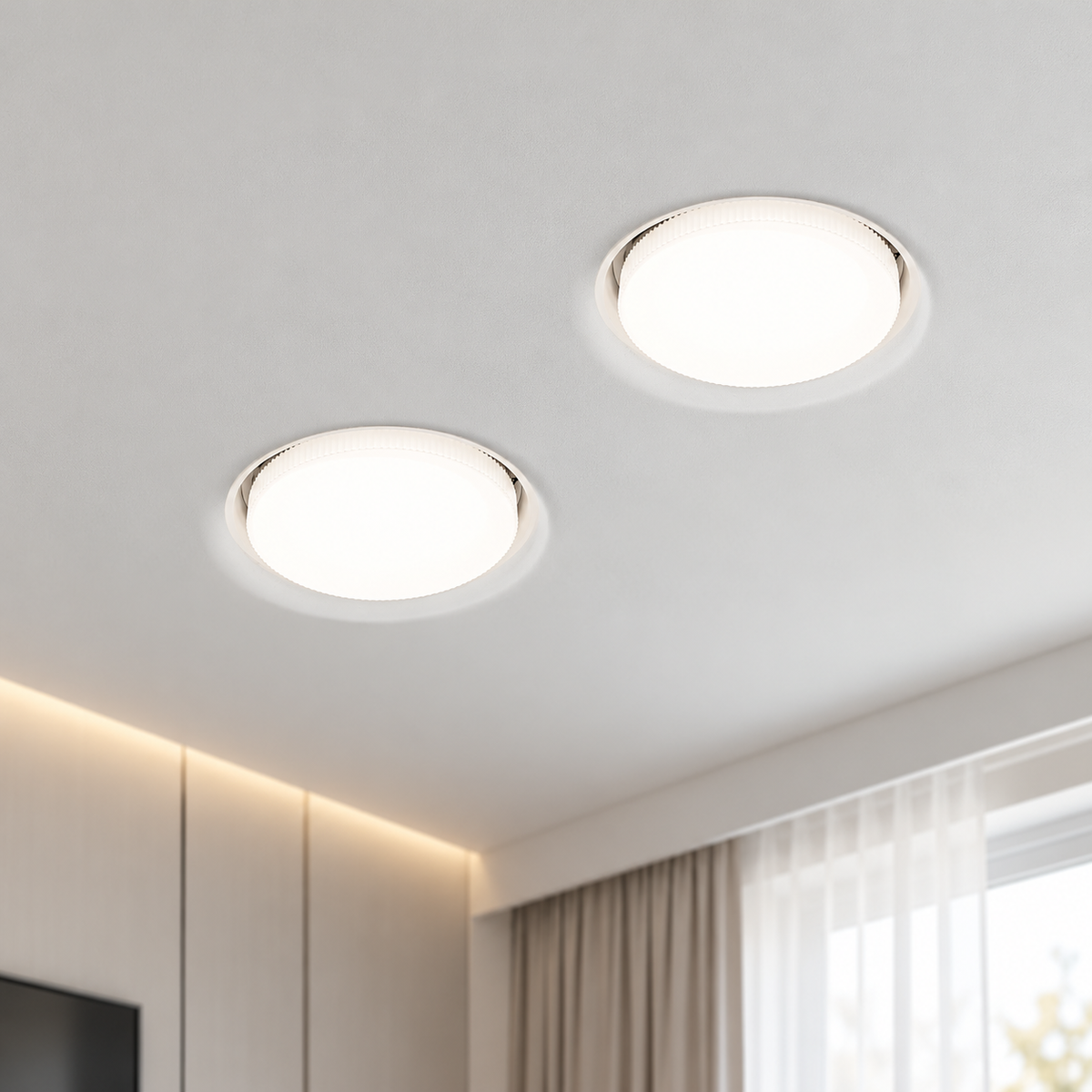 Світильник точковий врізний білий для натяжної стелі D - 10,5 cm GX53 White Bulb ceiling 261074-100009112