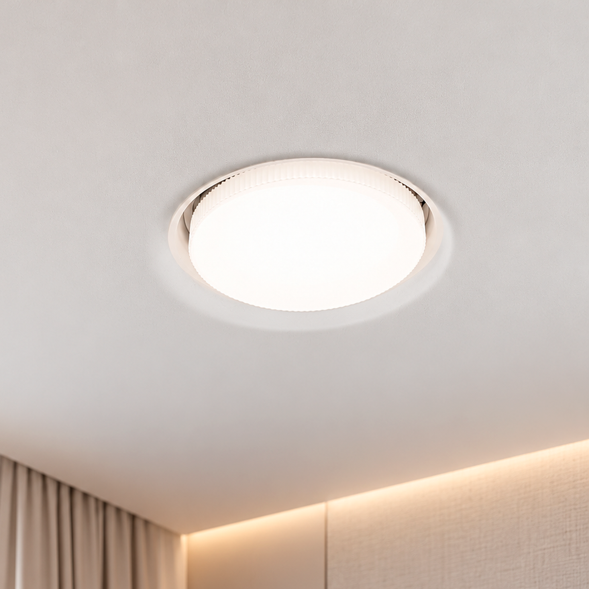 Світильник точковий врізний білий для натяжної стелі D - 10,5 cm GX53 White Bulb ceiling 261074-100009112