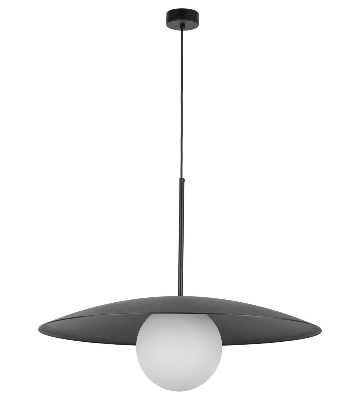 Люстра чорна підвісна D-65 cm E27 Black Plate 250840-100005826