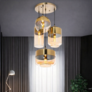 Люстра золота підвісна на 4 плафони W-45 cm E27x4 Oswald Brass 221222-100001247