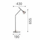 Настільна лампа срібна H - 65,5 cm Led 6,5W 3000K Chrome Cassey 260940-100008765