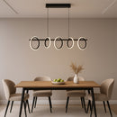 Люстра 5 rings L-115cm Led 5000К 63W Black 250676-100005161