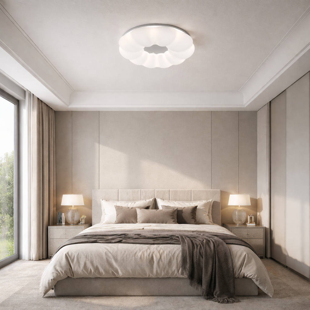 Світильник білий стельовий D-50 cm / D-60 cm Led 45W/55W White Flower Cloud 260188-100007119
