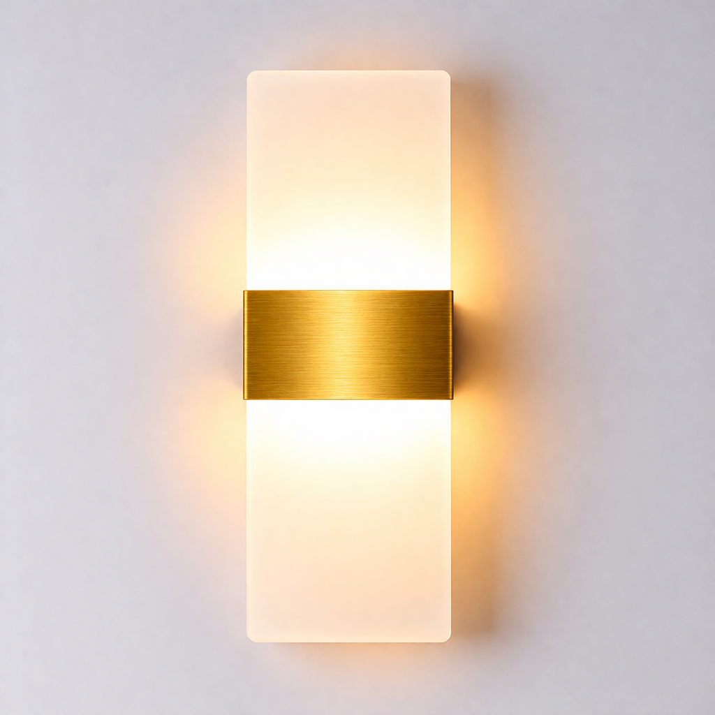 Настінний світильник золотий з білим мармуром H-27 cm Led 10W Gold Plane Marble 260319-100007690