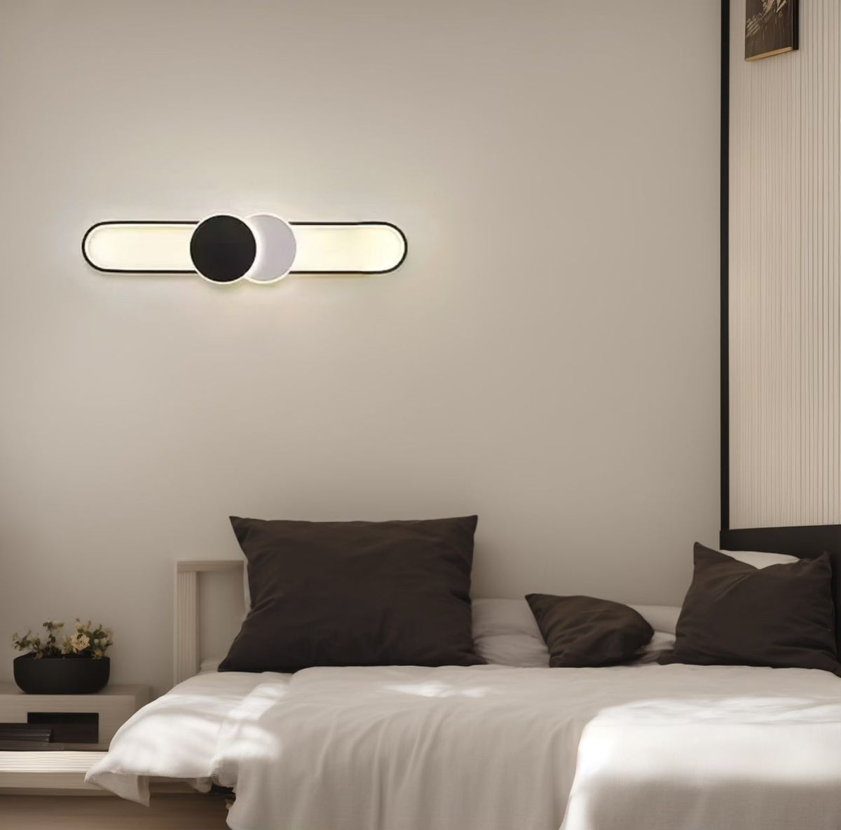 Настінний світильник H-60 cm Led 5W 3000K 4000K 6000K Black + White Clip 241022-100003921