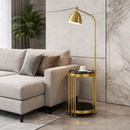 Торшер зі столиком D-35 cm H-170 cm Brass / Chrome Dome 210822-100000305