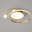 Світильник стельовий золотий з пультом L - 60 cm H - 5 cm Led 78W Gold Saturn 260535-100008011