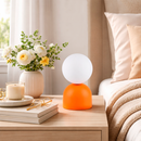 Лампа настільна помаранчева з білим матовим плафоном H-21 cm G9 Orange Bulb 260240-100007510