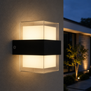 Настінний чорний вуличний світильник H-13,1 cm Led 12W IP54 3000K Black + White Vanessa 260619-100008252