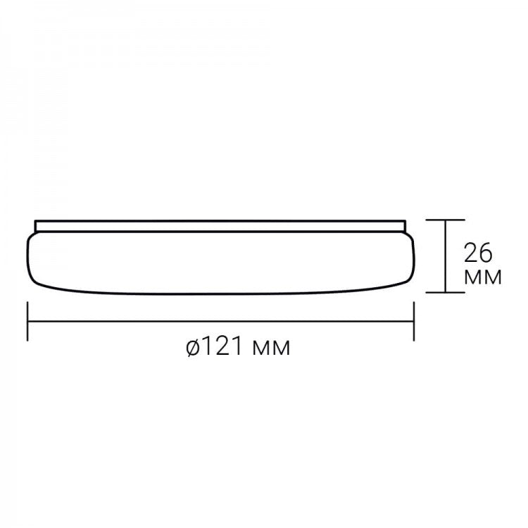 Стельові світильники чорні D-9 cm/ 12 cm/ 15.6 cm/19 cm H-2.6 cm Led 5000K Black Basic Round 260164-100007167