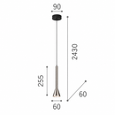 Підвісний світильник срібний H - 25,5 cm Led 7W 3000K Chrome Cassey 260940-100008767