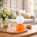 Лампа настільна помаранчева з білим матовим плафоном H-21 cm G9 Orange Bulb 260240-100007510