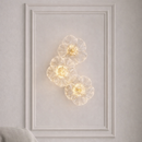 Світильник настінний прозорий у вигляді квітки H-50 cm Led 15W Gold+Transparent Trio Flowers 260319-100007702