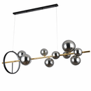 Підвісні люстри L-90 cm / L-120 cm G9+Led 4000K Black+Gold brass Bubbles 260131-100007100