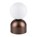 Лампа настільна коричнева з білим матовим плафоном H-21 cm G9 Brown Bulb 260240-100007511