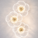 Світильник настінний прозорий у вигляді квітки H-50 cm Led 15W Gold+Transparent Trio Flowers 260319-100007702